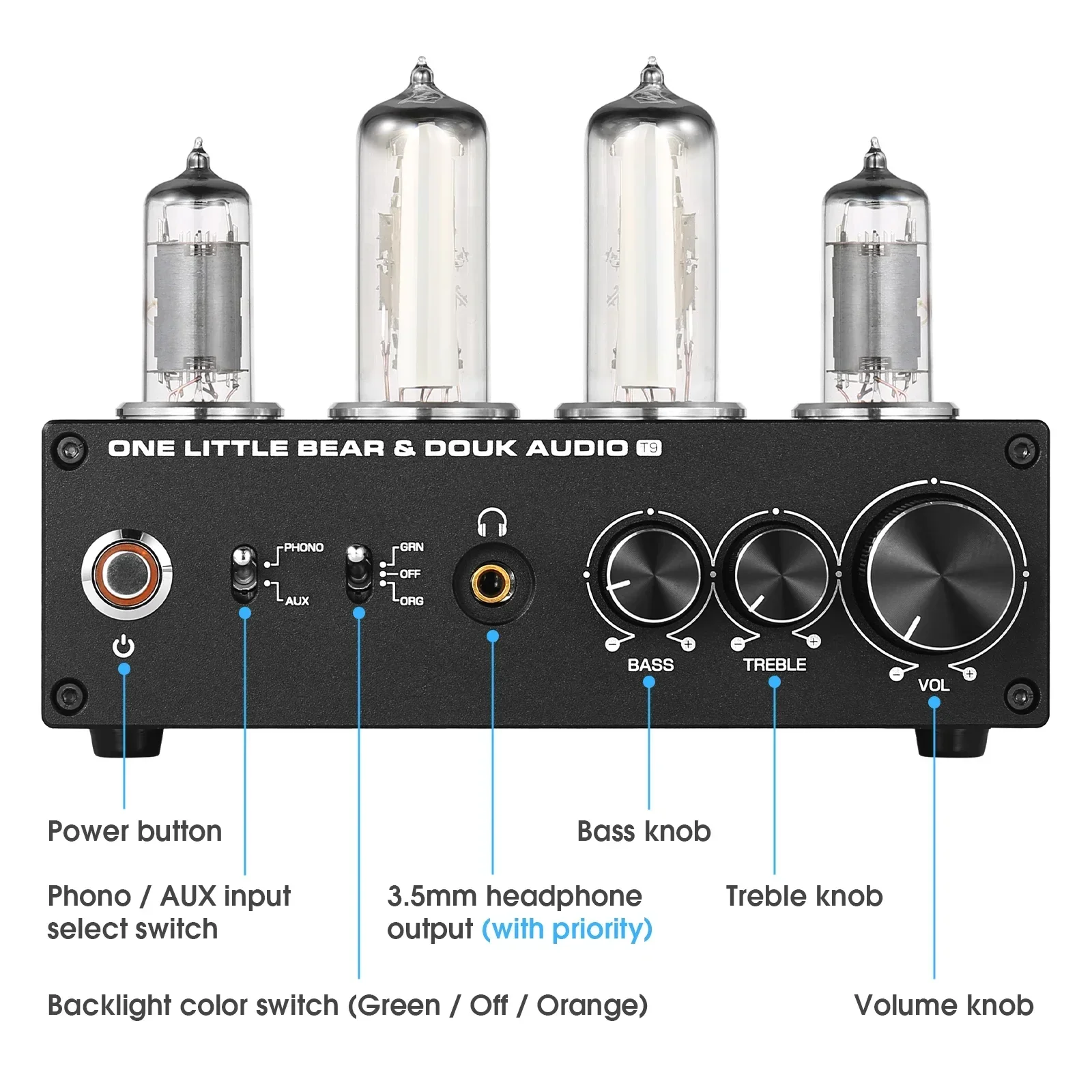 Douk Audio T9 Mini 6E2 стерео  – обзор и цена Tube Phono Stage Mm Mc