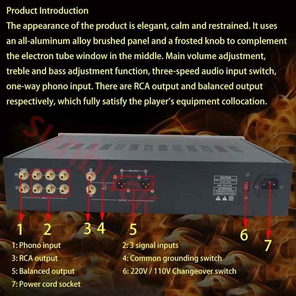 Фонопредусилитель Sunbuck с си – обзор и цена Tube Preamp 12Ax7 Phono